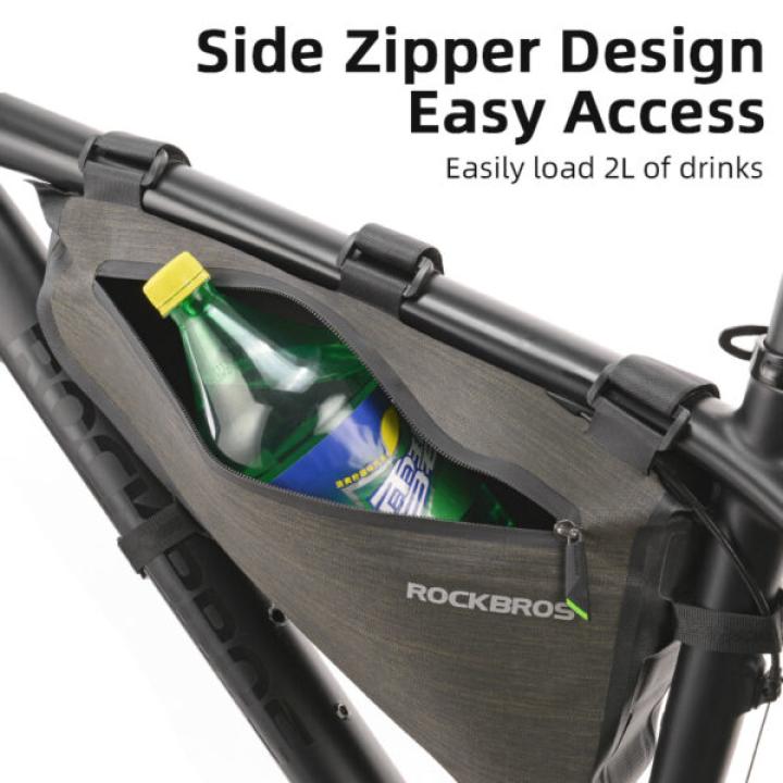 ROCKBROS Bike Bicycle Bag Rainproof Large Capacity MTB Road Frame Bag Triangle Pouch Waterproof Caulking Bag Pannier Accessories