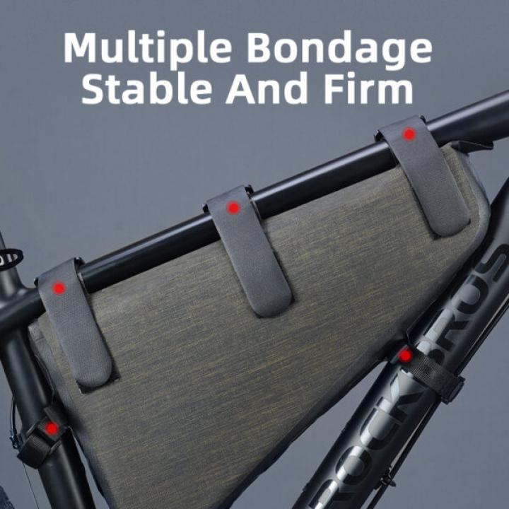 ROCKBROS Bike Bicycle Bag Rainproof Large Capacity MTB Road Frame Bag Triangle Pouch Waterproof Caulking Bag Pannier Accessories